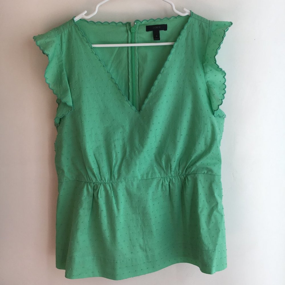 J. Crew Swiss Dot Peplum